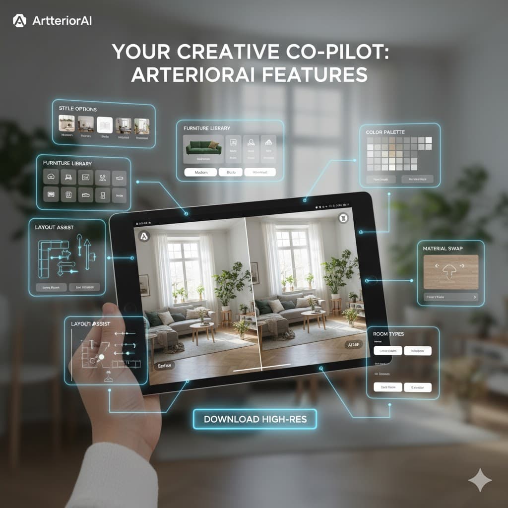 Cover Image for ArtteriorAI: Complete Guide to AI-Powered Interior Design Features